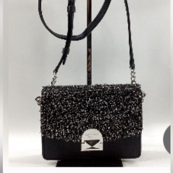 kate spade Handbags - Kate Spade Neve Tinsel Crossbody Bag Black Silver NWOT
